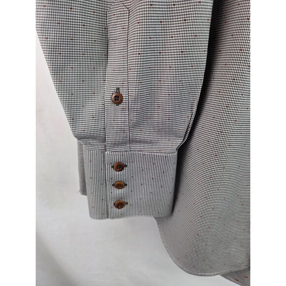 Circle of Gentlemen Men's Shirt Garvey Size 44 17.5 Gray Long Sleeve Button Down - Picture 6 of 12